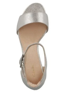 Clarks Deva Mae - Sandalen Met Hoge Hak - Silver Metallic -Clarks 0654eaeaf98d4d1ea80cec7fbd90c6bc