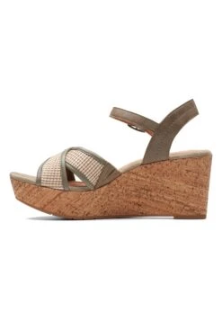 Clarks Elleri Plum - D - Sandalen Met Plateauzool - Green