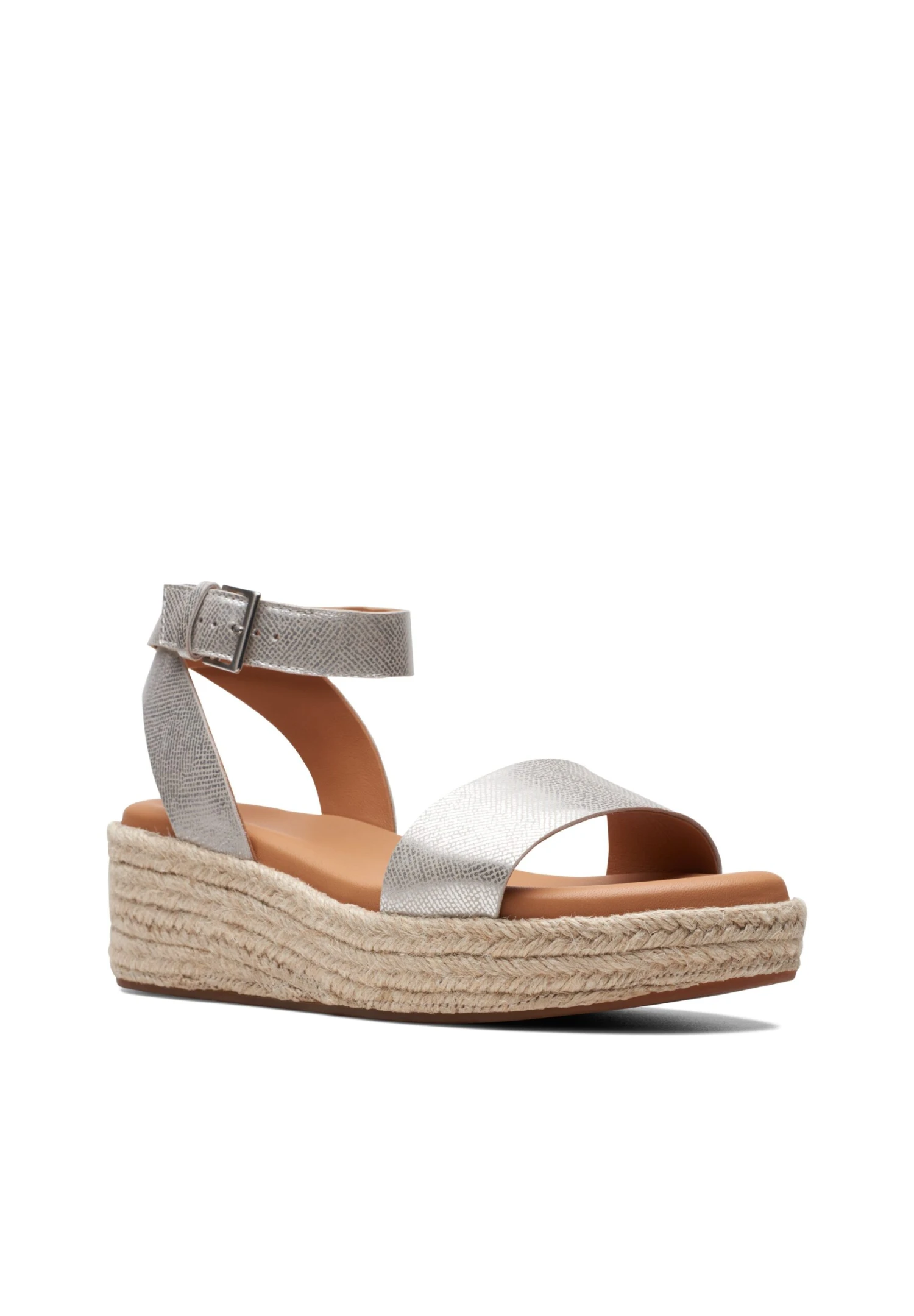 Clarks Kimmei Ivy - D - Sandalen Met Sleehak - Silvercoloured 8 Clarks Kimmei Ivy - D - Sandalen Met Sleehak - Silvercoloured - Afbeelding 6