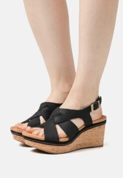 Clarks Elleri Rae - Sandalen Met Plateauzool - Black