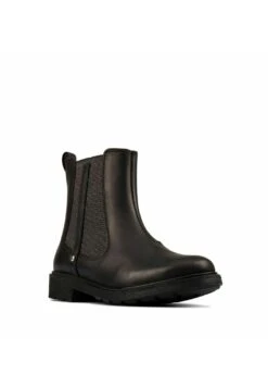 Clarks Astrol Orin K - Enkellaarsjes Met Plateauzool - Black Leather -Clarks 1b9af49794ed45e6ab3fb18af3672ba3