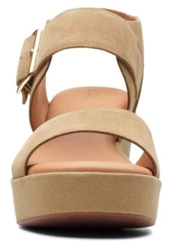 Clarks Kimmeihi Strap-D - Sandalen Met Plateauzool - Beige -Clarks 297ba187af1e4006bfb06defa43f06cf