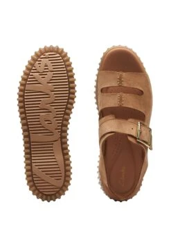 Clarks Sandalen Met Plateauzool - Brown -Clarks 29d89af11b6342398a9d29de877b07ac