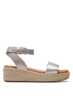 Clarks Kimmei Ivy - D - Sandalen Met Sleehak - Silvercoloured 15 Clarks Kimmei Ivy - D - Sandalen Met Sleehak - Silvercoloured -Clarks 2e91ab1986234b6f826f2df46ec45a28