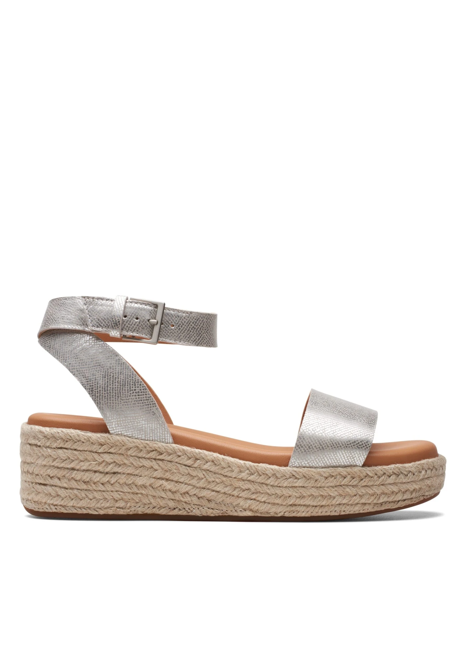 Clarks Kimmei Ivy - D - Sandalen Met Sleehak - Silvercoloured 9 Clarks Kimmei Ivy - D - Sandalen Met Sleehak - Silvercoloured - Afbeelding 7