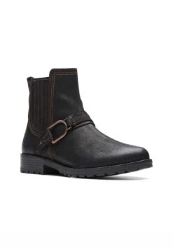 Clarks Aspra Buckle- Korte Laarzen - Black Sde -Clarks 2fa2e24f38a544c9a7708b305eba3460