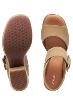 Clarks Kimmeihi Strap-D - Sandalen Met Plateauzool - Beige -Clarks 3d0116aceae0416c83aa692530f54a5d