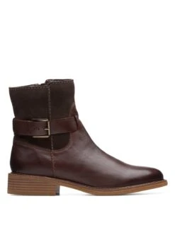 Clarks Cologne Strap - Korte Laarzen - Dark Brown Combi -Clarks 4021f0d702974d4ca7b4e6981681a9f3