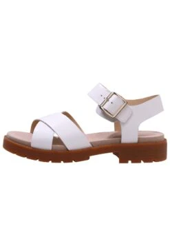 Clarks Sandalen - Weißes Leder -Clarks 450a97f8019449d091e184d9e223132a