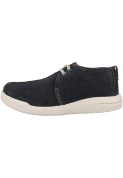 Clarks Sportieve Veterschoenen - Navy Suede