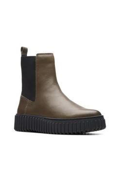 Clarks Torhill Maple - D - Korte Laarzen - Dark Olive Lea -Clarks 551cb3427751477ab222682dfe26d951