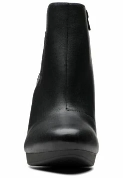 Clarks Enkellaarsjes Met Hoge Hak - Black Leather -Clarks 65bb31d053bb45df8a81068918dbe282
