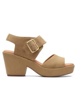 Clarks Kimmeihi Strap-D - Sandalen Met Plateauzool - Beige -Clarks 677511bfcea44488996ed22690b342ba