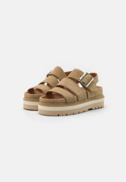 Clarks Orianna Over - Sandalen Met Plateauzool - Dark Sand -Clarks 68c396e4cb7a49948da76f1a72986699