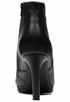 Clarks Enkellaarsjes Met Hoge Hak - Black Leather -Clarks 6f003d54b552497982ce08c79b1763ad