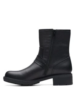 Clarks Hearth Cross - D - Korte Laarzen - Black Leather