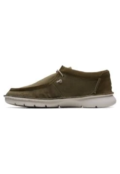 Clarks Colehill Easy - G - Sportieve Veterschoenen - Dark Olive Txt