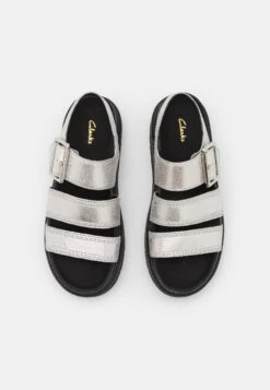 Clarks Orianna Over - Sandalen Met Plateauzool - Silver Metallic -Clarks 825ca4cbbefd4feaa2180571ed4d32fe