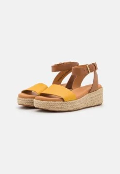 Clarks Kimmei Ivy - Sandalen Met Plateauzool - Dark Tan Combi -Clarks 84ff5559c9a4465faad0dc84624562c0