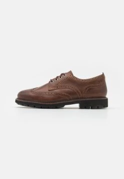 Clarks Batcombe Far - Veterschoenen - Dark Tan Lea