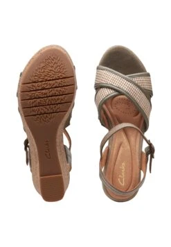 Clarks Elleri Plum - D - Sandalen Met Plateauzool - Green -Clarks a9ab2b7c107a4daa88619987329bc301