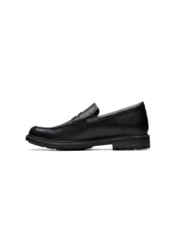 Clarks Un Shire Step - G - Instappers - Black Leather