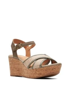 Clarks Elleri Plum - D - Sandalen Met Plateauzool - Green -Clarks bfe920575a954a888b2114217b3f74a1