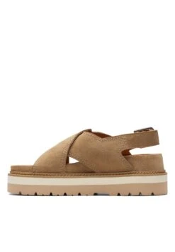 Clarks Orianna Roam- Sandalen Met Sleehak - Beige