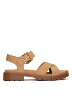 Clarks Orinoco Strap - D - Sandalen Met Plateauzool -Light Tan Lea -Clarks c391eb886bea4b628c814230838ebc3a