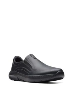 Clarks Step - H - Instappers - Black Leather -Clarks c7444df352804b8eb0a17474d69d70a7