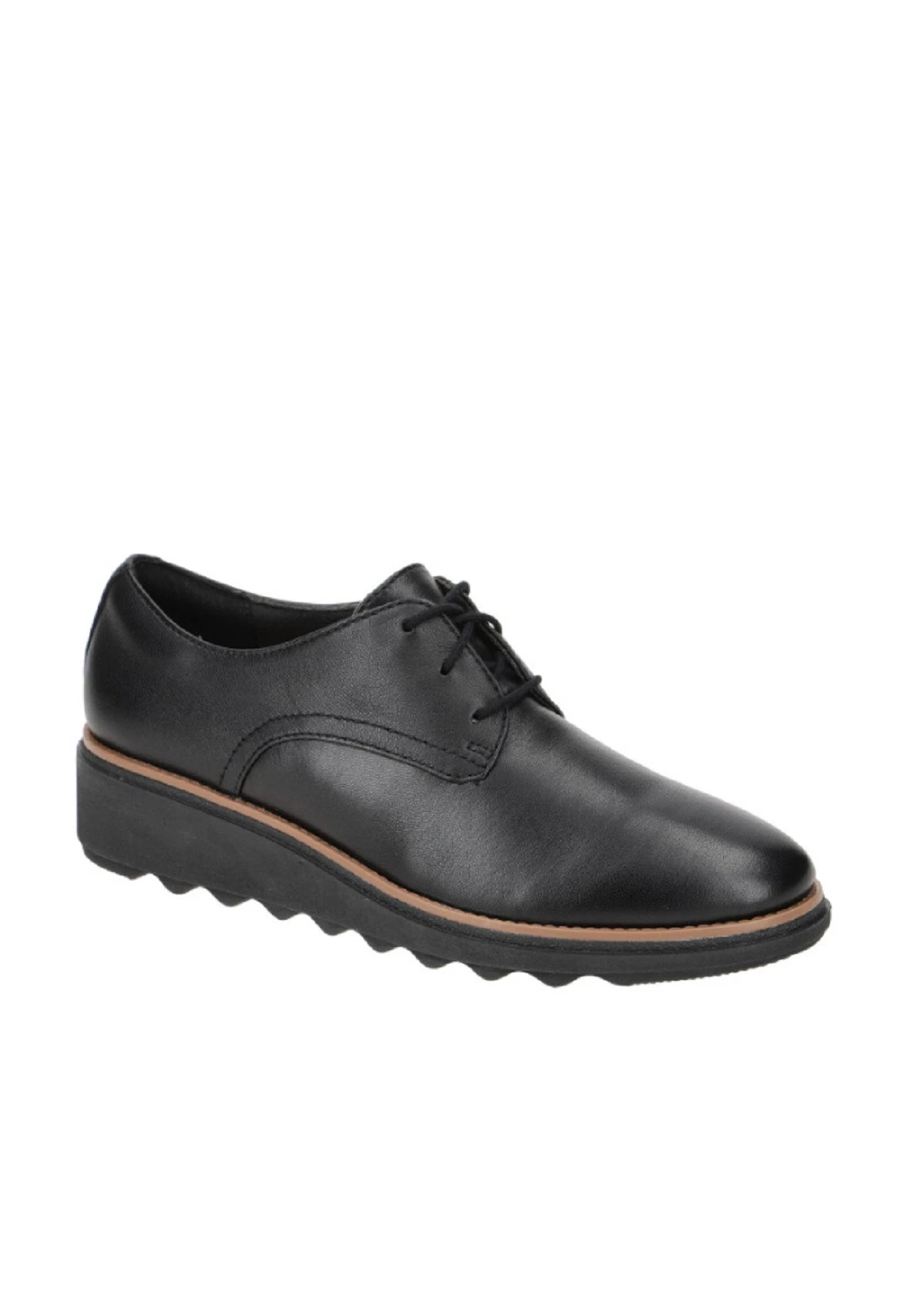 Clarks Sharon Rae- Sportieve Veterschoenen - Black Leather 5 Clarks Sharon Rae- Sportieve Veterschoenen - Black Leather - Afbeelding 3