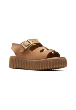 Clarks Sandalen Met Plateauzool - Brown -Clarks ca468615be624b069fb57bace5f9755d