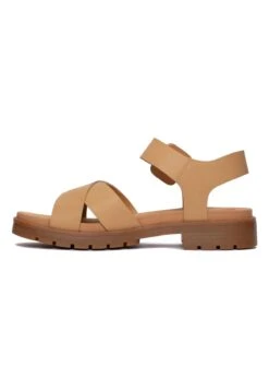 Clarks Orinoco Strap - D - Sandalen Met Plateauzool -Light Tan Lea