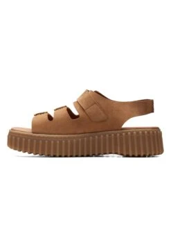 Clarks Sandalen Met Plateauzool - Brown