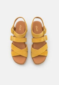 Clarks Kimmei Buckle - Sandalen Met Plateauzool - Yellow -Clarks cf0c17811c8e475285e074f450934375