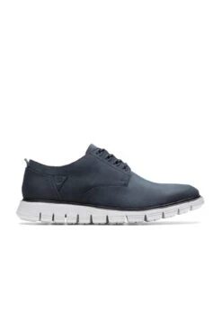 Clarks Trackflex Path G - Sportieve Veterschoenen - Navy Nubuck