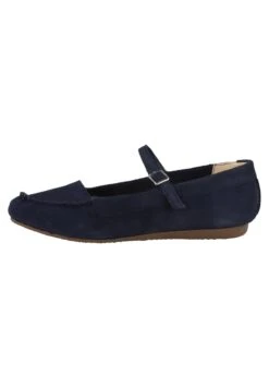 Clarks Freckle Bar Damen- Ballerina'S Met Enkelbandjes - Navy Suede