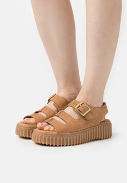 Clarks Torhill Seam - Sandalen Met Plateauzool - Light Tan