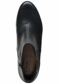 Clarks Enkellaarsjes Met Hoge Hak - Black Leather -Clarks e830d0520baa49a7a30d2f9e1e49cebd