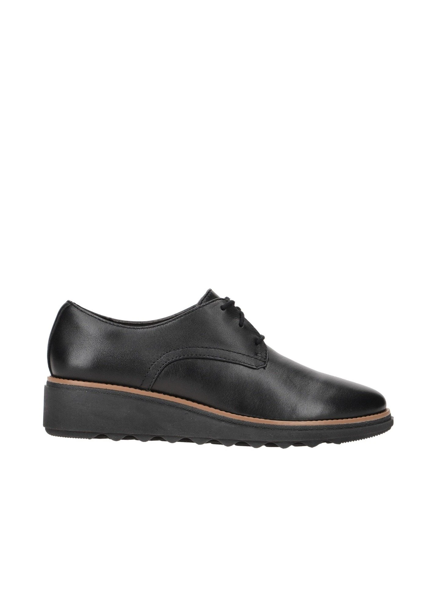 Clarks Sharon Rae- Sportieve Veterschoenen - Black Leather 6 Clarks Sharon Rae- Sportieve Veterschoenen - Black Leather - Afbeelding 4
