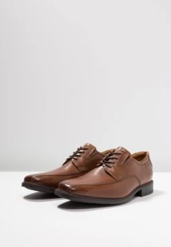 Clarks Tilden Walk - Veterschoenen - Dark Tan -Clarks f5fe90228a01489dbe54755a711f50a6